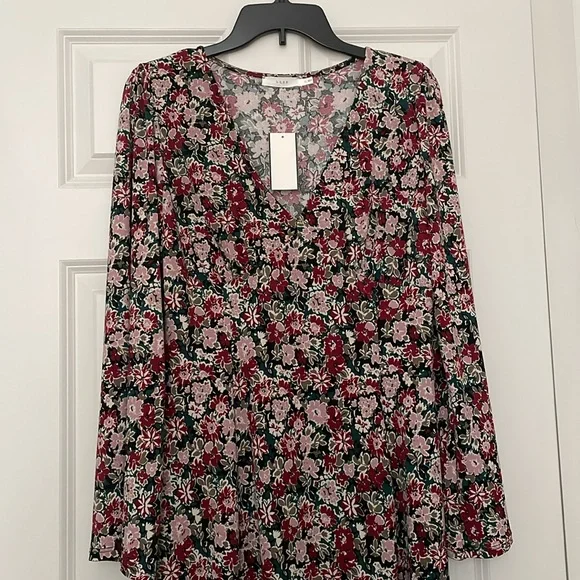 Lush Green Marsala women Floral dress - Picture 2 of 7